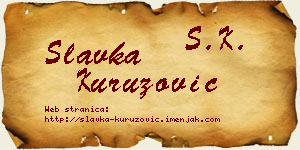 Slavka Kuruzović vizit kartica